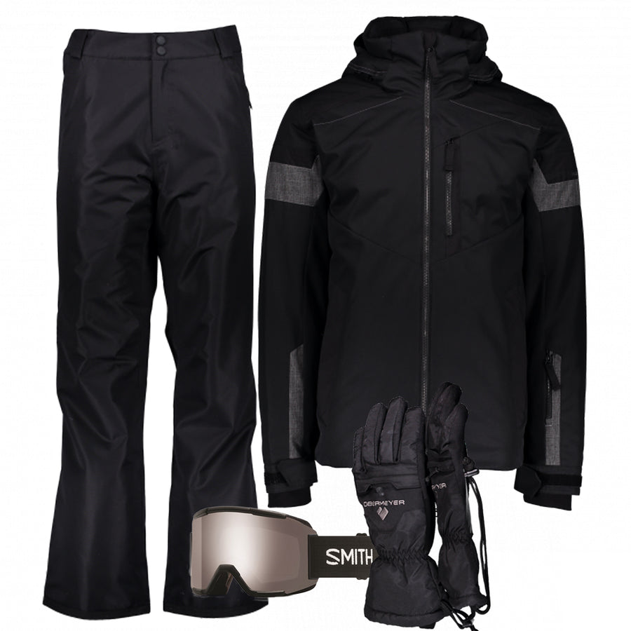 Men's Ski Gear Outfit (Black/Black)