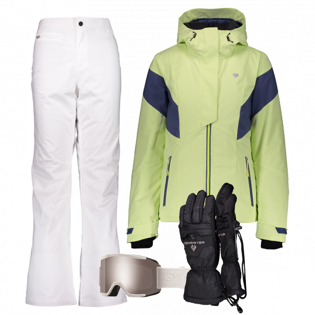 Women’s Ski Gear Outfit (Laguna/White- Premium)