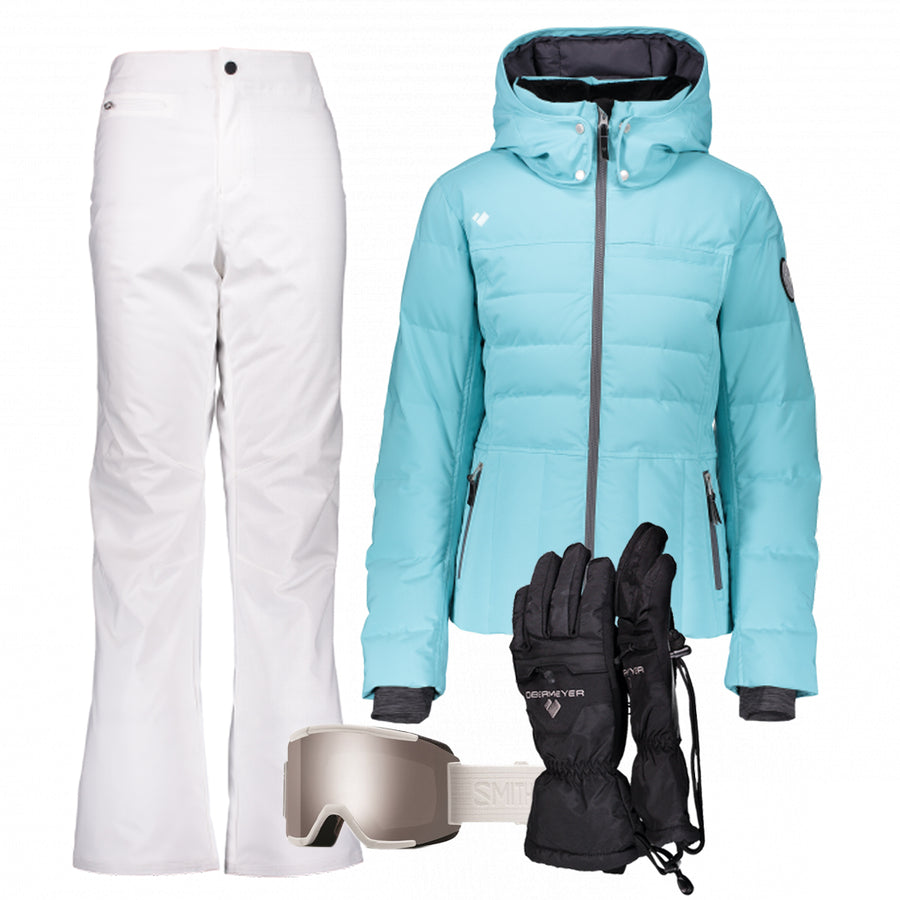 Women’s Ski Gear Outfit (Laguna/White- Premium)