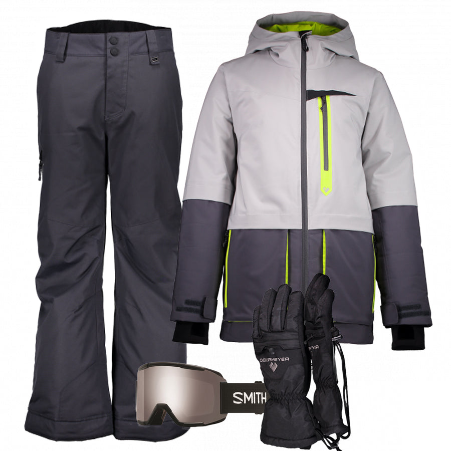 Junior Boy’s Ski Gear Outfit (Fog/Ebony)