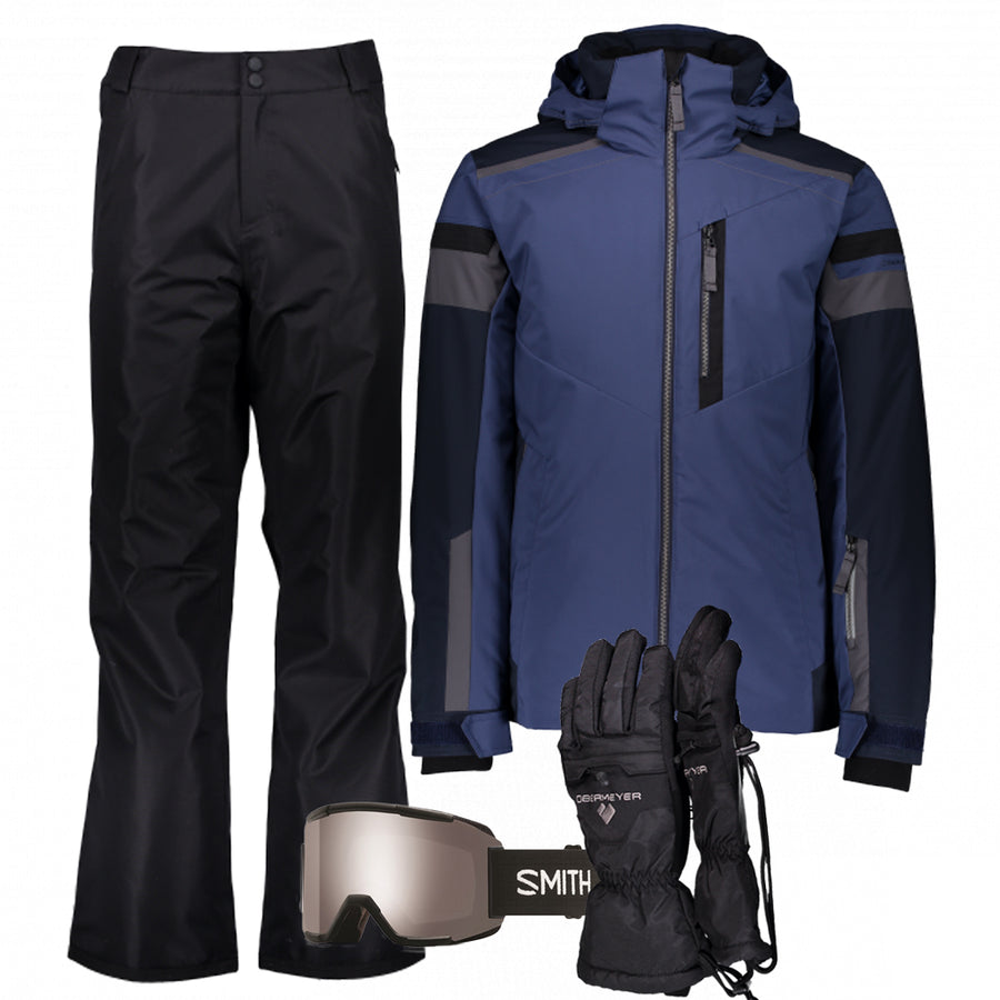 Men’s Ski Gear Outfit (Blue/Black)