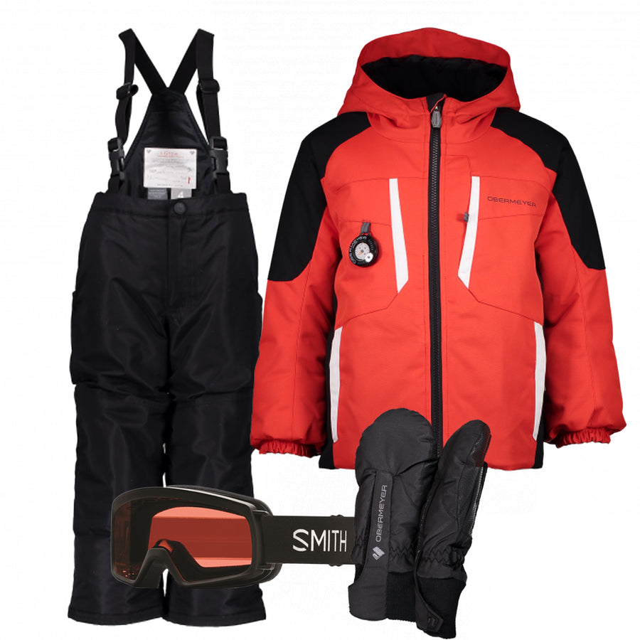 Children's Ski Gear Outfit (Red/Black)